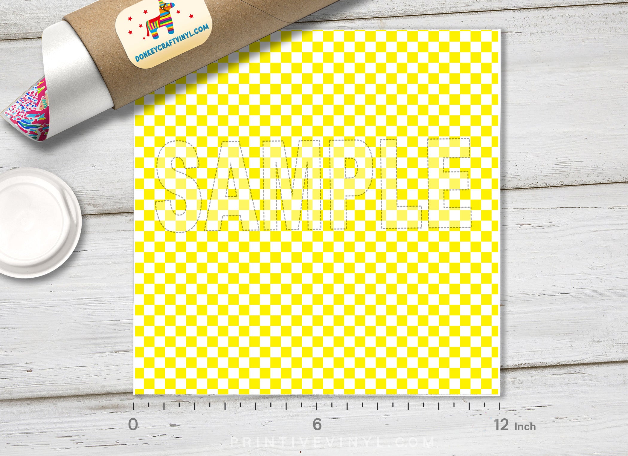 Colored Checker Pattern Adhesive Vinyl 732