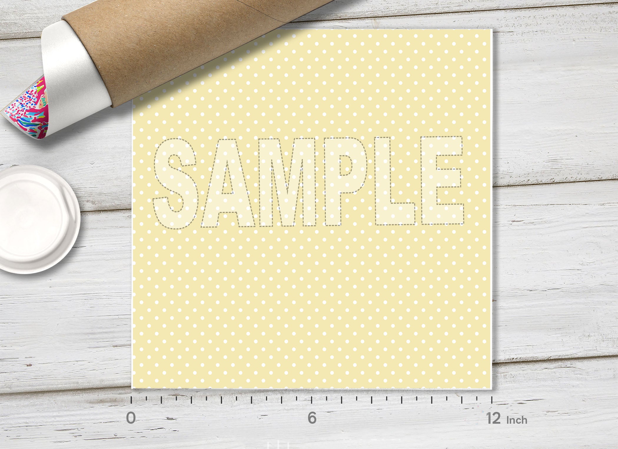Pastel Polka Dot Adhesive Vinyl 1604