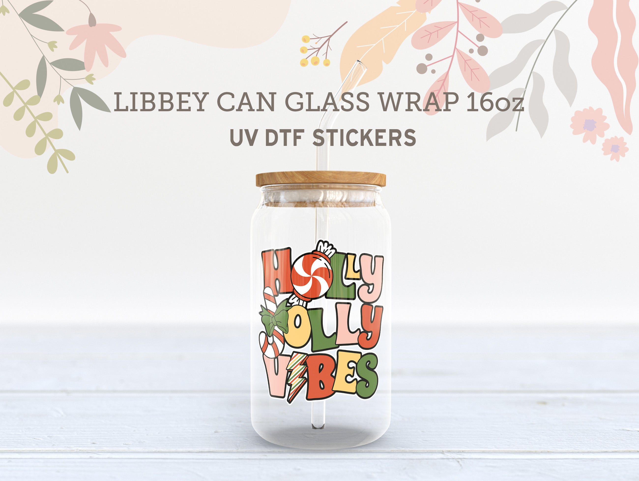 Retro Christmas UV DTF, Ready to Transfer, UV DTF Sticker UV027