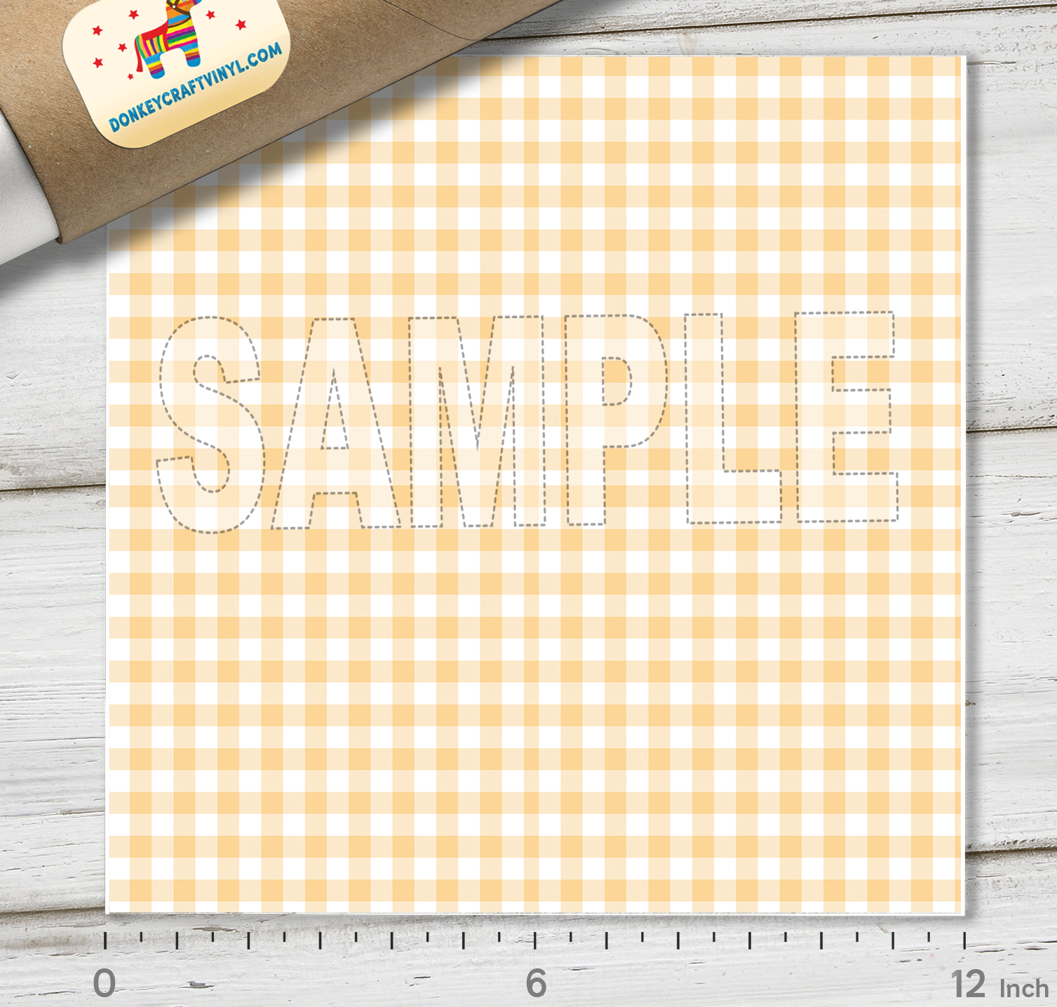 Gingham Plaid Adhesive Vinyl 1581