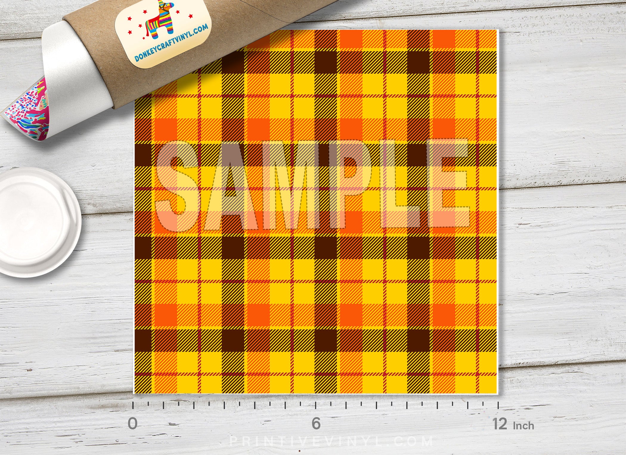 Plaid Pattern Adhesive Vinyl 757