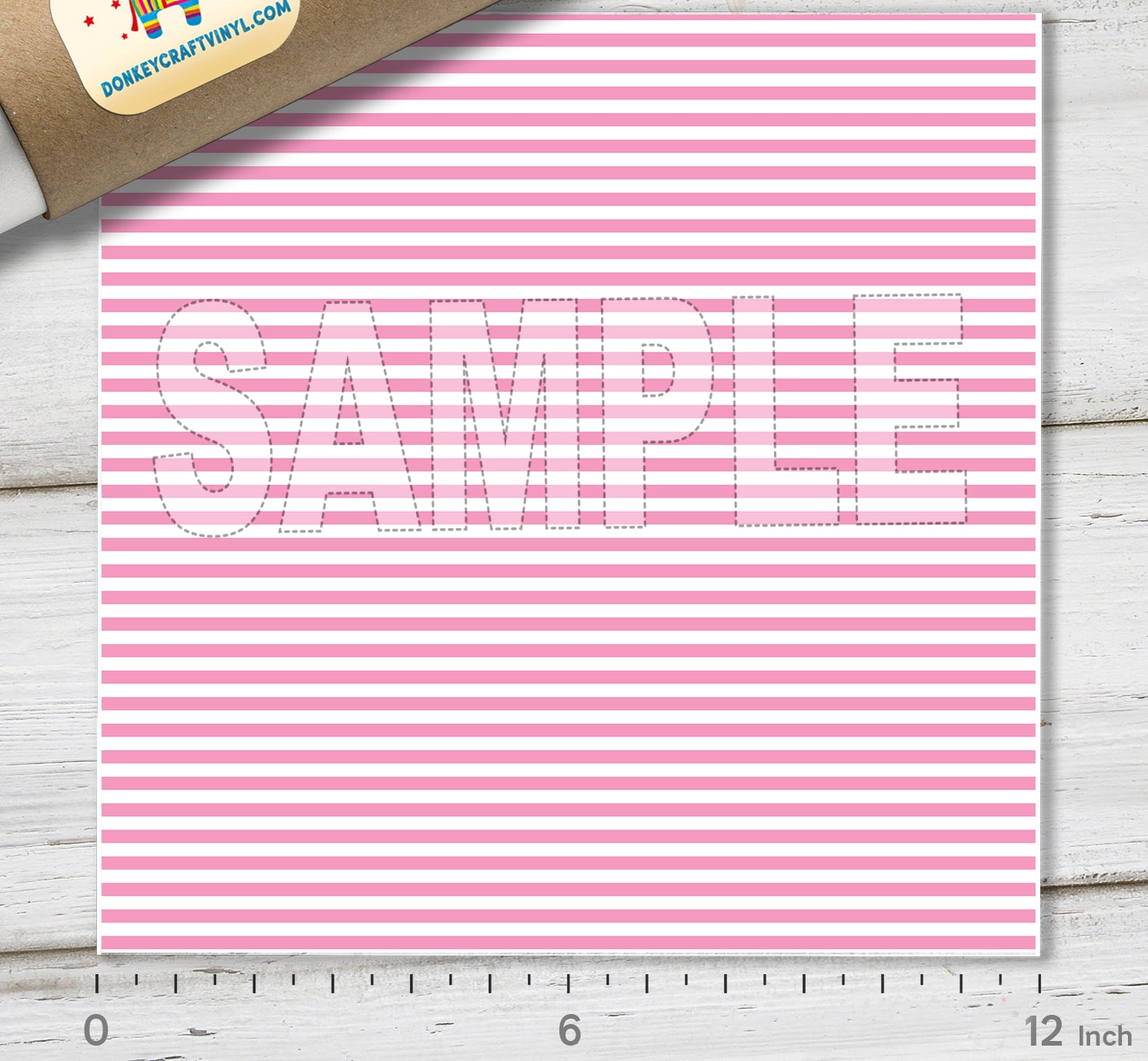 Pastel Vertical Stripe Adhesive Vinyl 1580