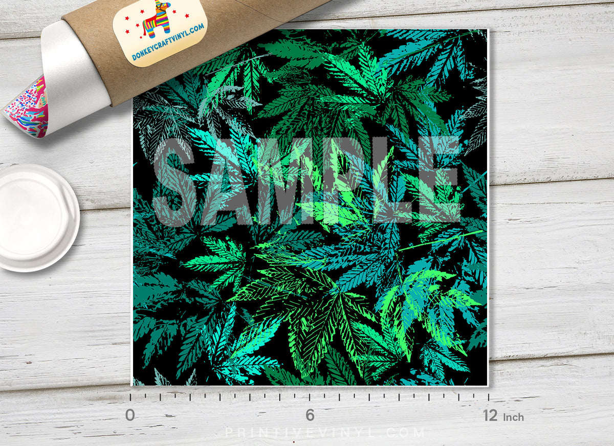 Marijuana cannabis Pattern Adhesive Vinyl 690