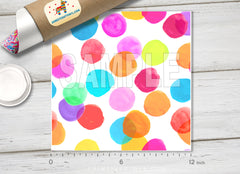 Watercolor Polka Dot Adhesive Vinyl 1324 - Donkey Craft Vinyl
