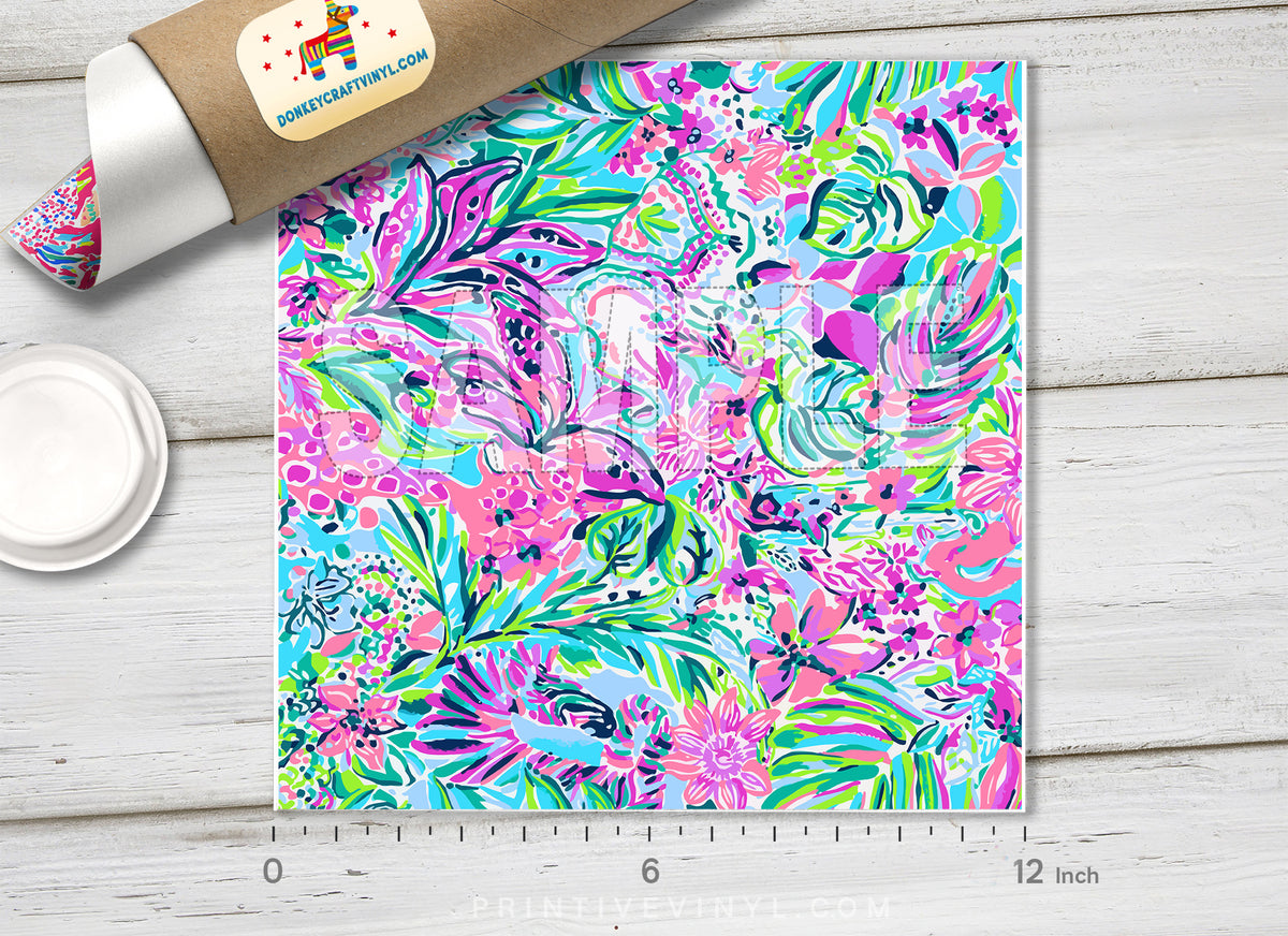 Lilly Inspired  Pattern Adhesive Vinyl L138