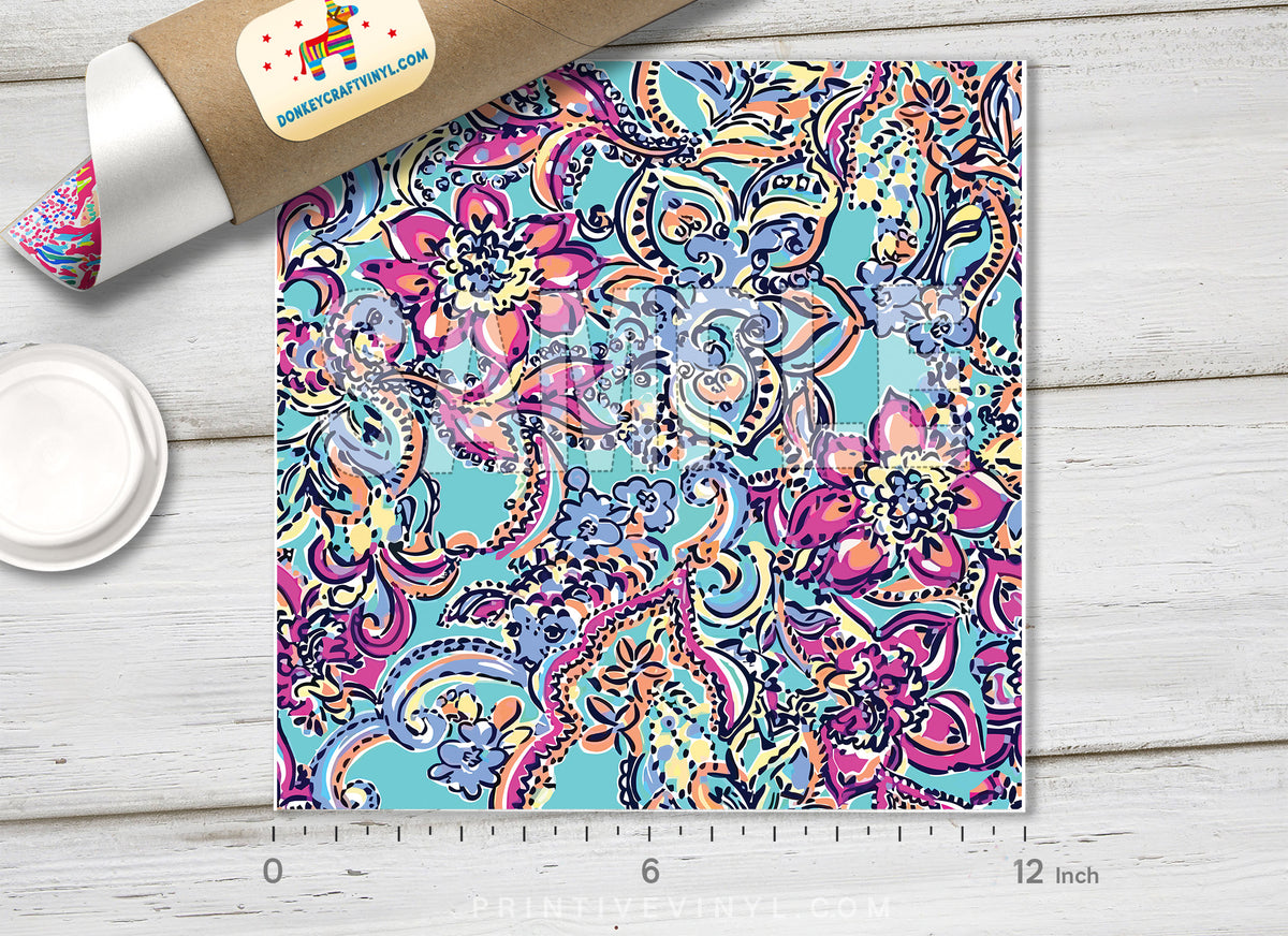 Lilly Inspired bait and switch Pattern Adhesive Vinyl L065