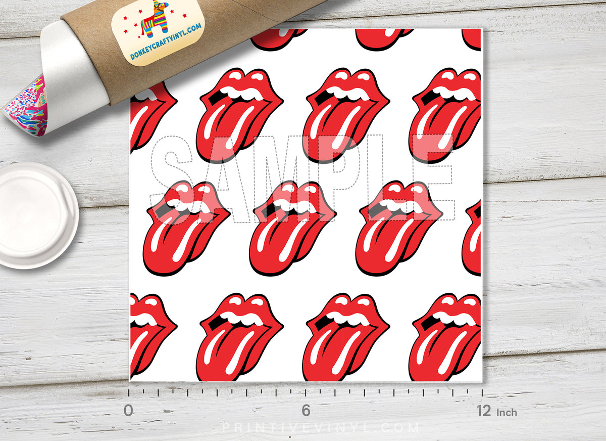 Retro Rock Lips and Tonguee Adhesive Vinyl 1519