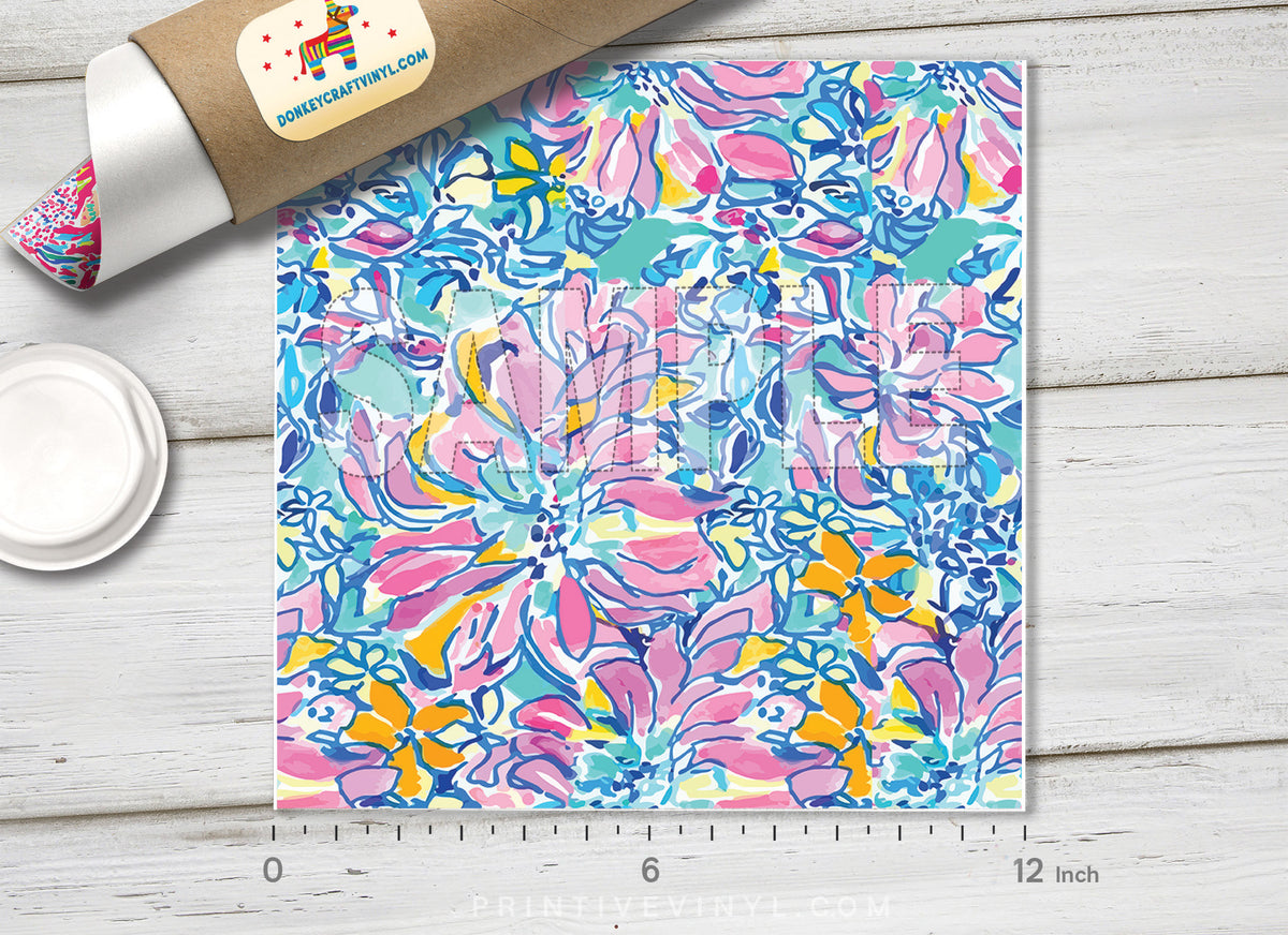 Lilly Inspired  Pattern Adhesive Vinyl L111