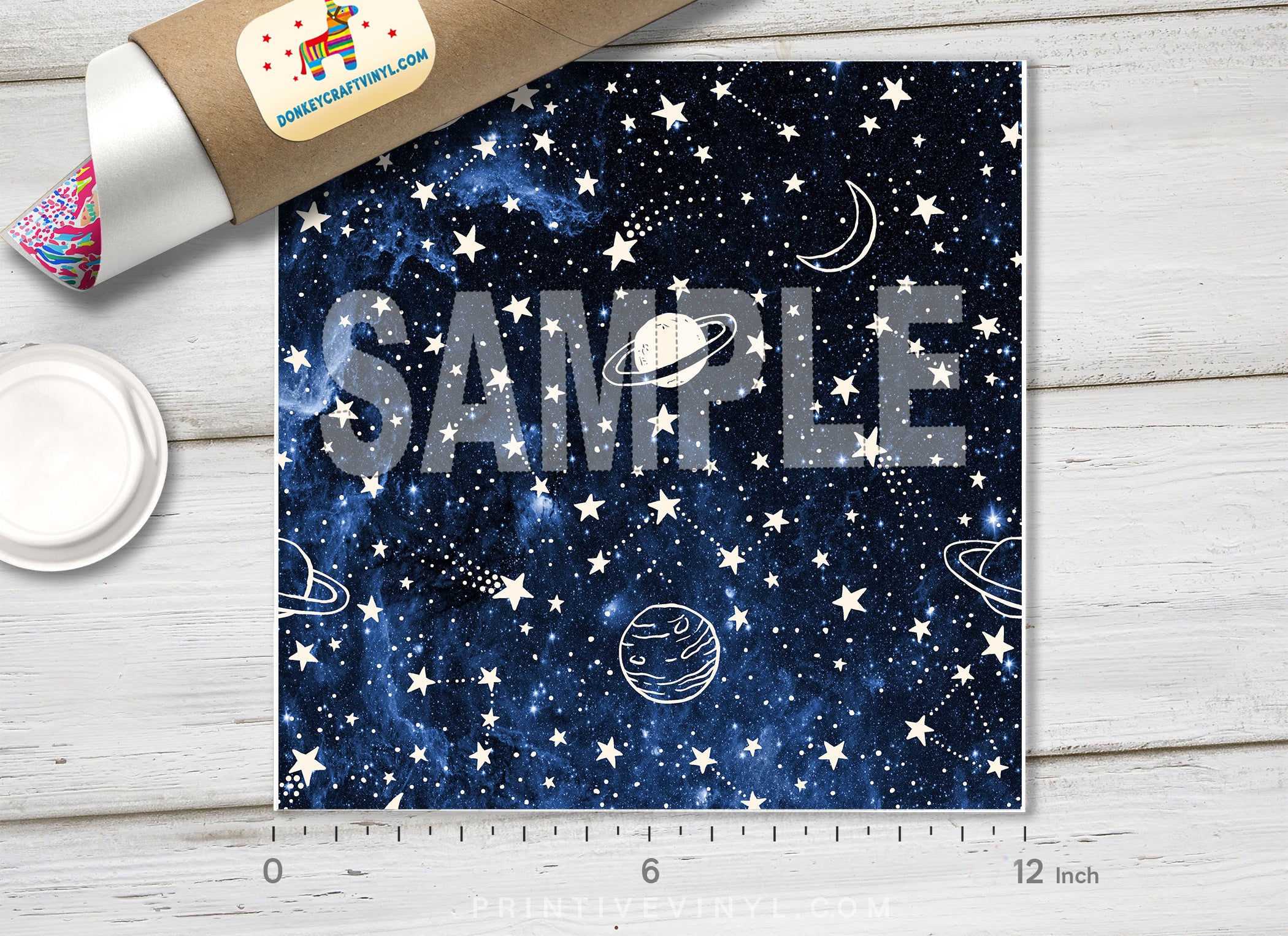 Space Galaxy & Doodle Planets HTV 1497 - Donkey Craft Vinyl