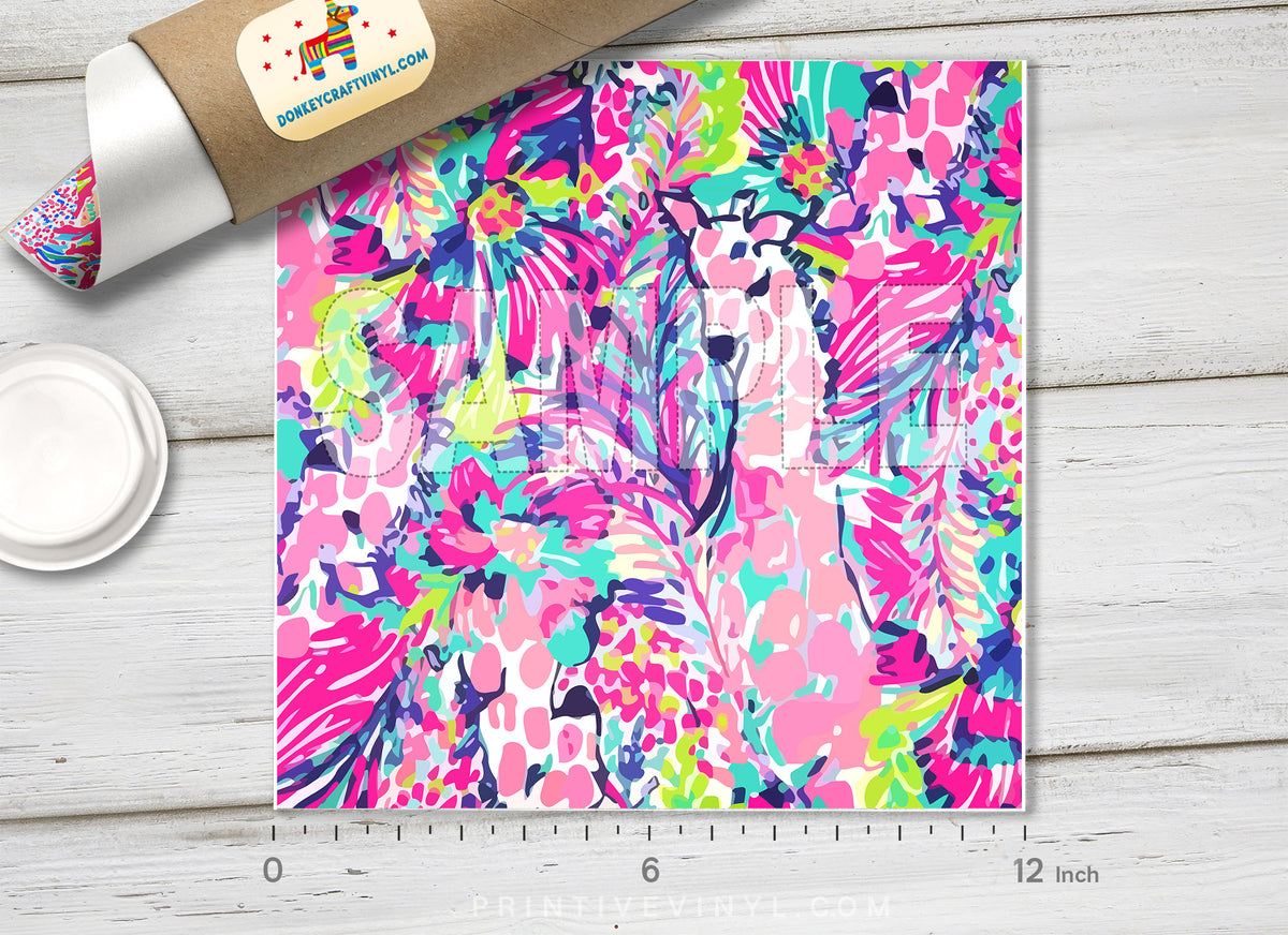 Lilly Inspired  Pattern Adhesive Vinyl L122