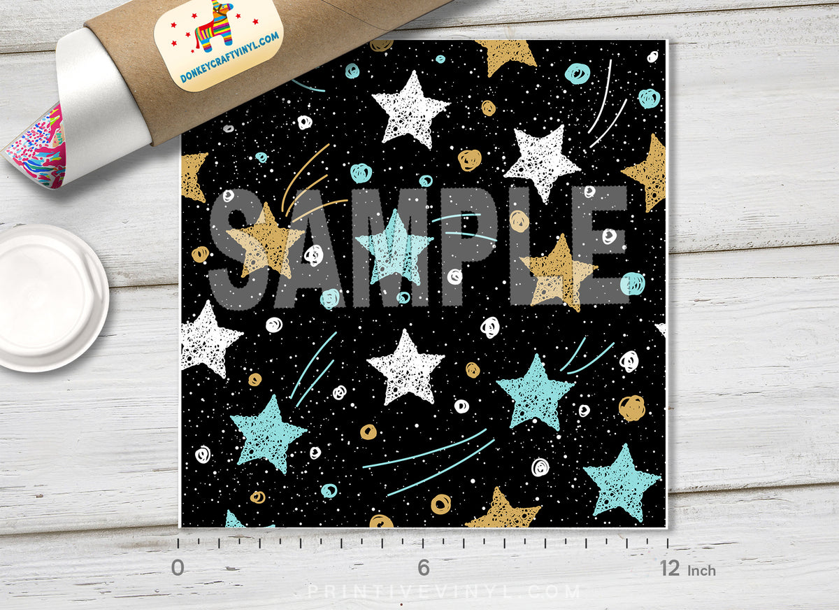 Stars Pattern Adhesive Vinyl 655