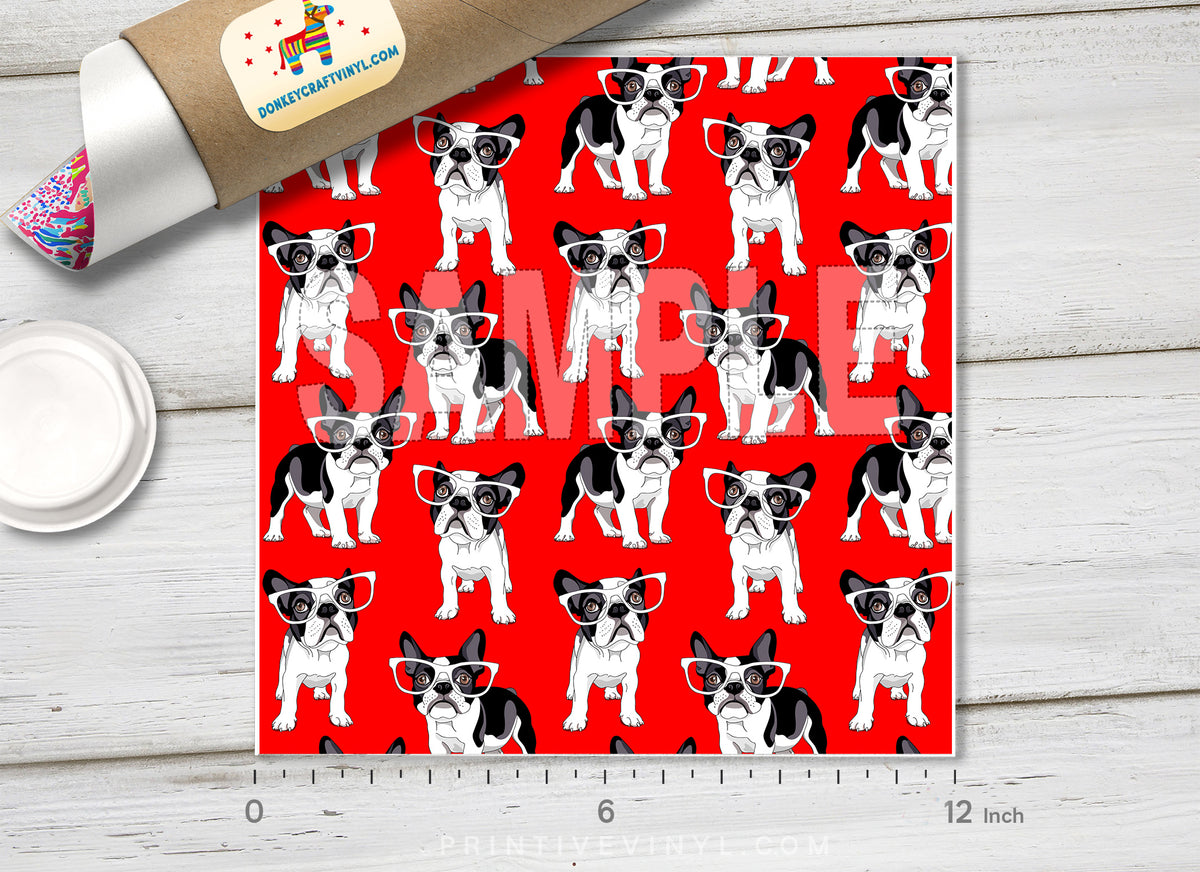 French BullDog Adhesive Vinyl 1157