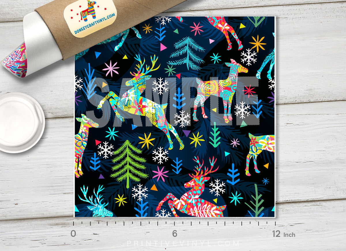 Christmas Patterned Adhesive Vinyl X080