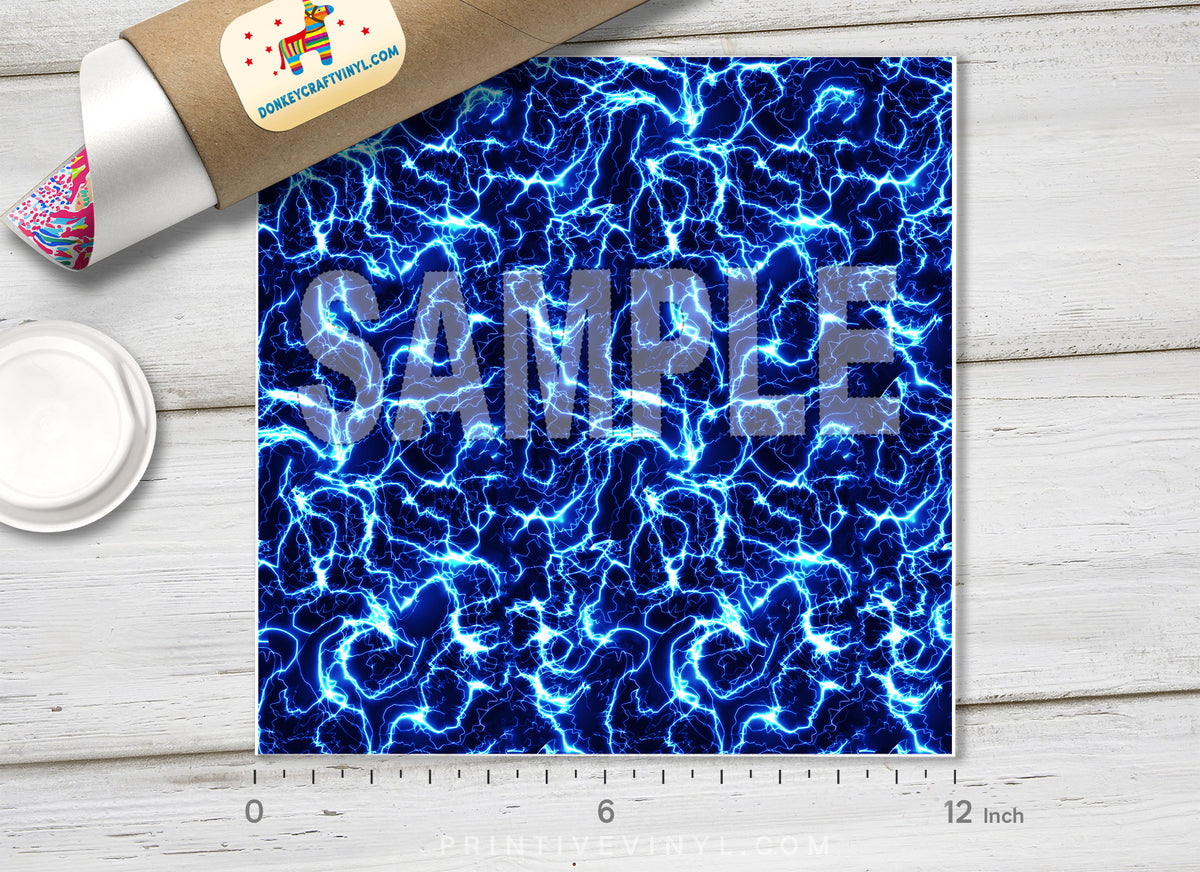 Electric Lightning Bolt Adhesive Vinyl 1536