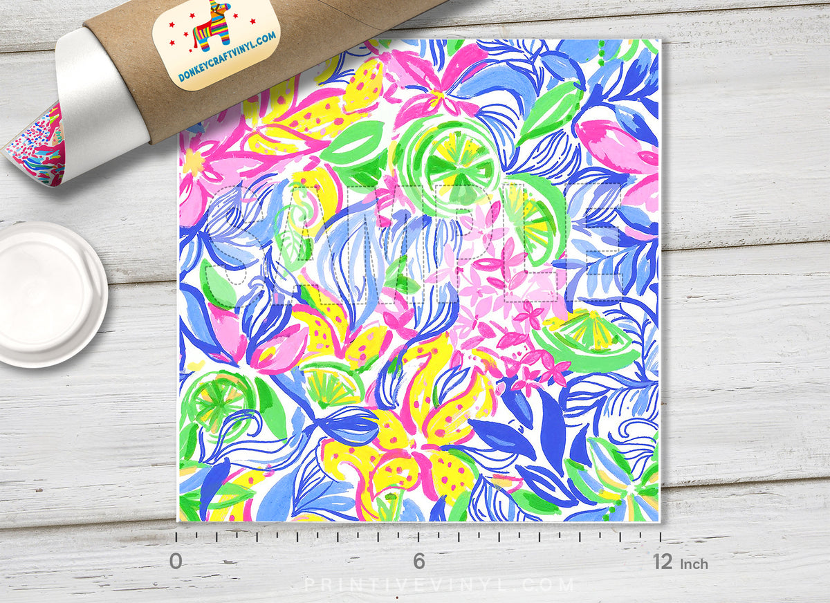 Lilly Inspired  Pattern Adhesive Vinyl L139