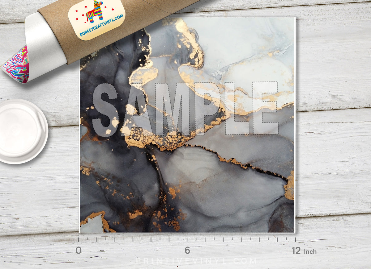 Abstract Marble leaves Adhesive Vinyl 1044