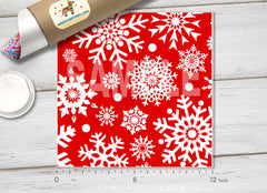 Snowflake Tree Patterned Adhesive Vinyl X016