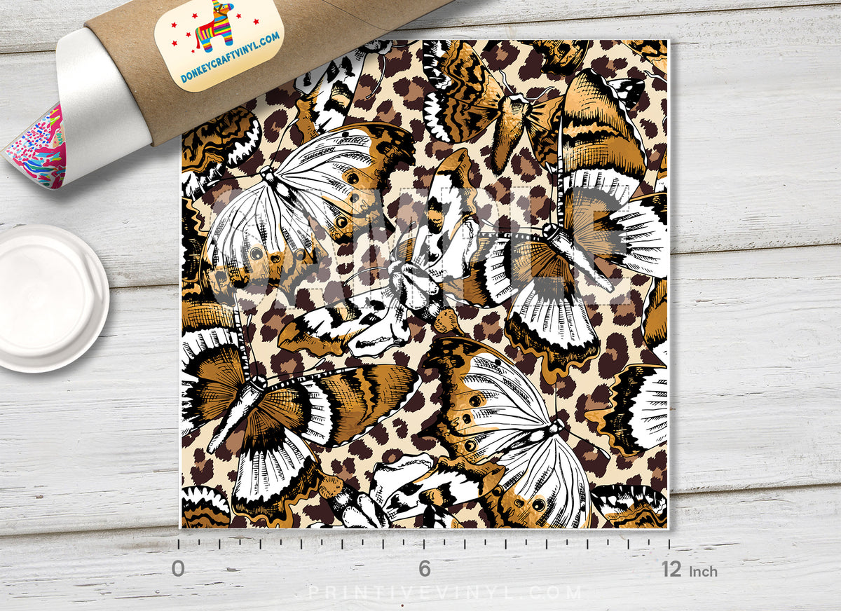 Butterfly Leopard Adhesive Vinyl 1249