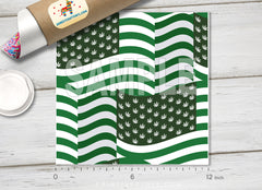 Marijuana Leaf America Flag Pattern Adhesive Vinyl 662