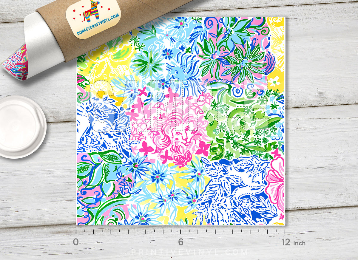 Lilly Inspired  Pattern Adhesive Vinyl L116