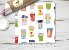 Coffee Cups Adhesive Vinyl 1101