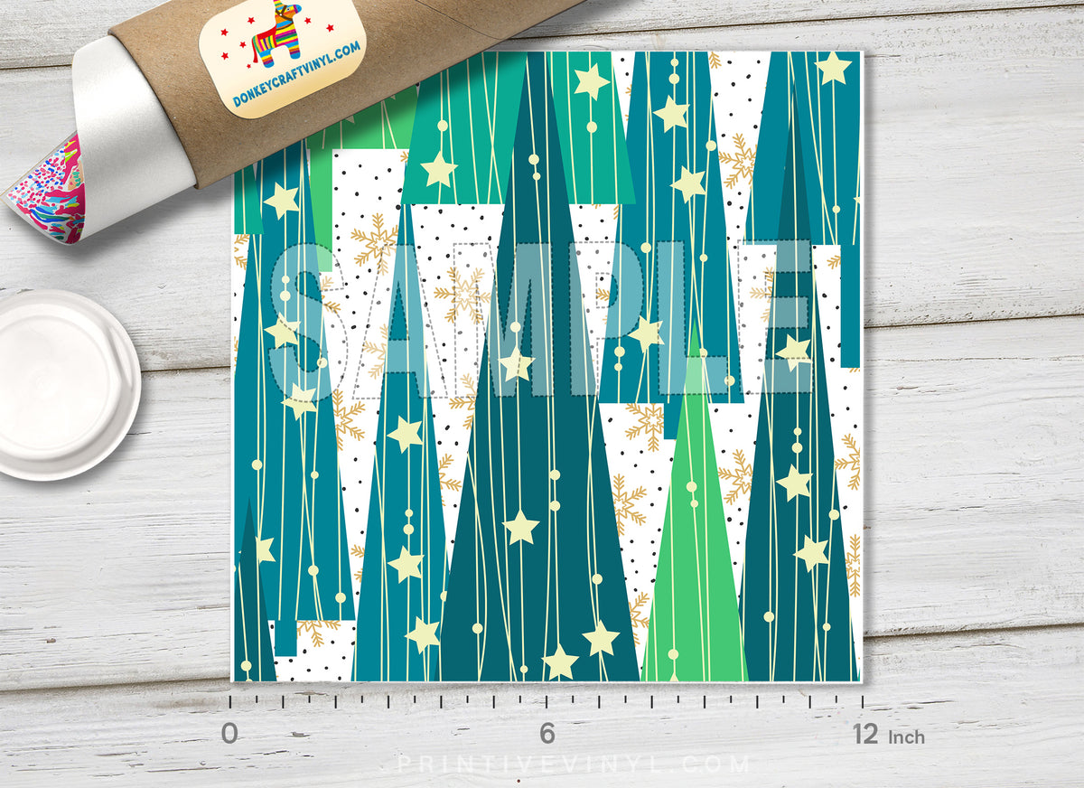 Christmas Patterned Adhesive Vinyl X090