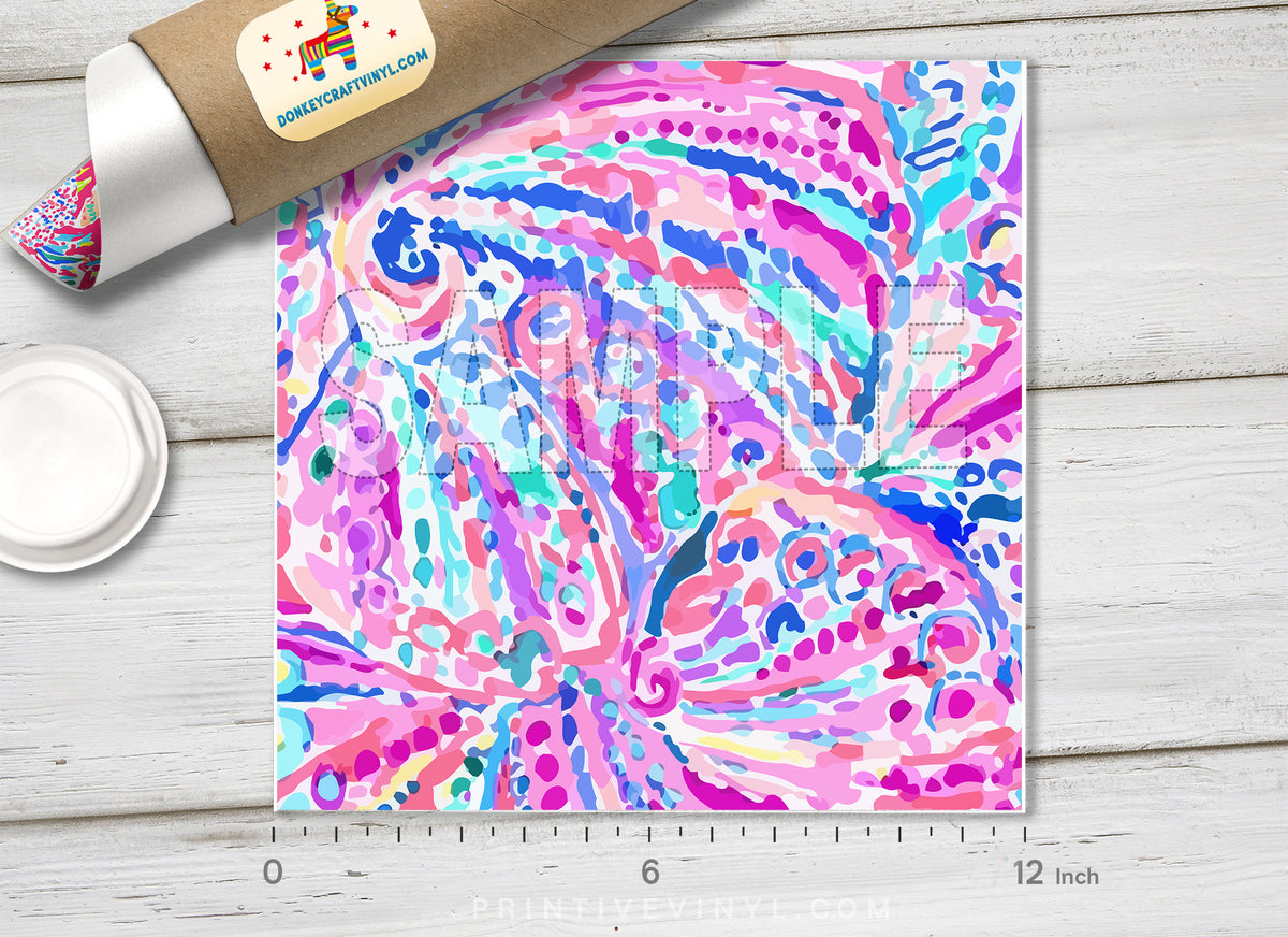 Lilly Inspired  Pattern Adhesive Vinyl L123