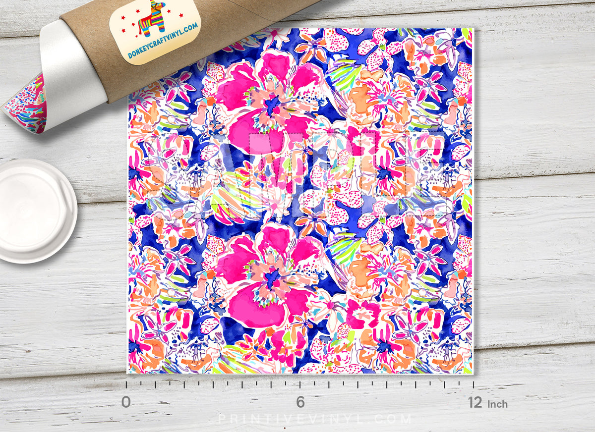 Lilly Inspired  Pattern Adhesive Vinyl L080