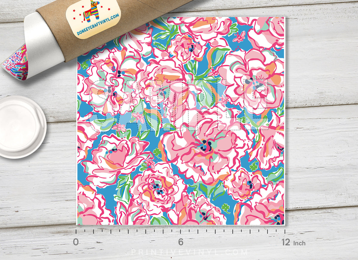 Lilly Inspired Lucky Chams Pattern Adhesive Vinyl L014