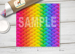 Rainbow Mermaid Patterned Adhesive Vinyl 855