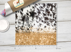 Faux Glitter Cow Pattern HTV 1566