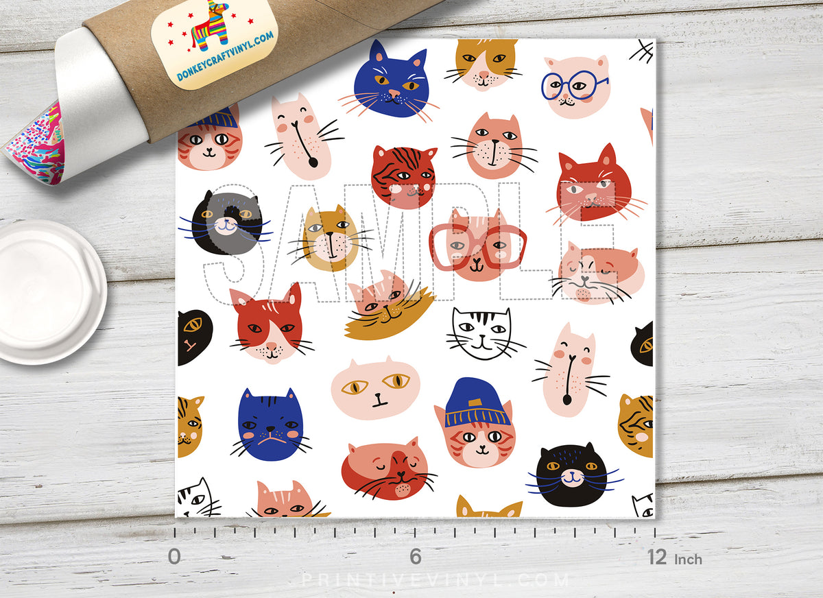 Cute Hand-Drawn Rainbows Adhesive Vinyl 1370 - Donkey Craft Vinyl