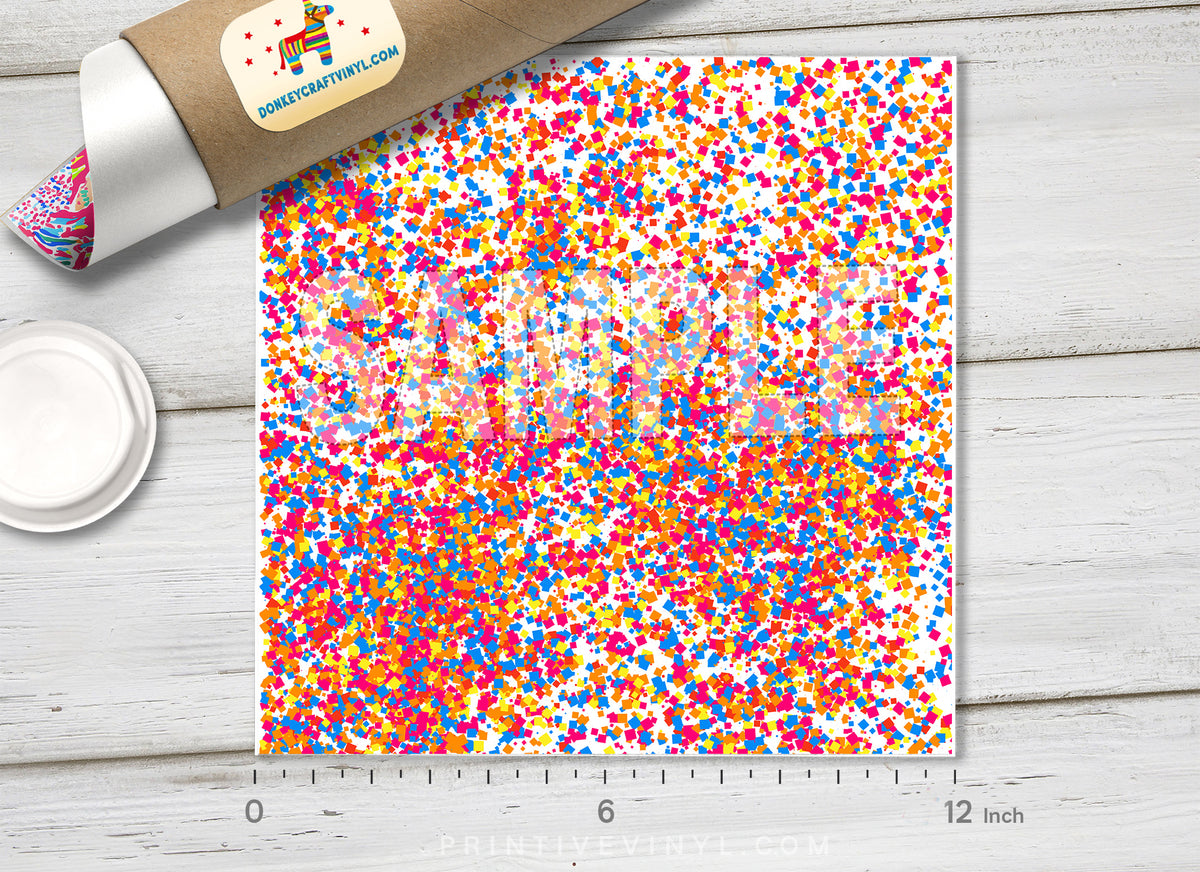 Confetti Squares Adhesive Vinyl 1347 - Donkey Craft Vinyl