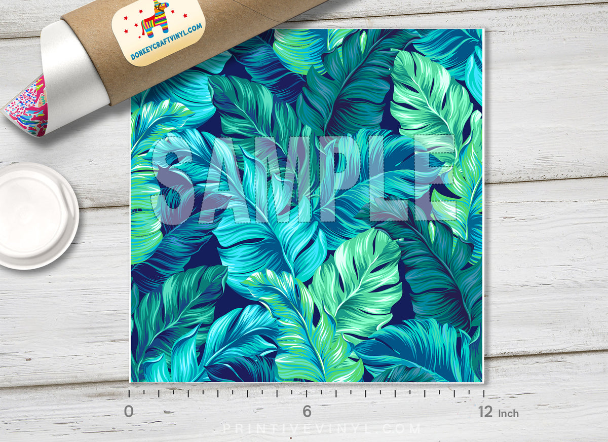 Tropical Palm Leaves Adhesive Vinyl 1113