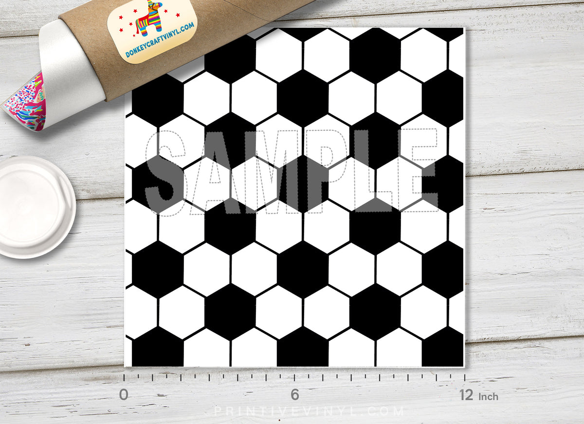 Soccer Ball Hexagon Adhesive Vinyl 1613