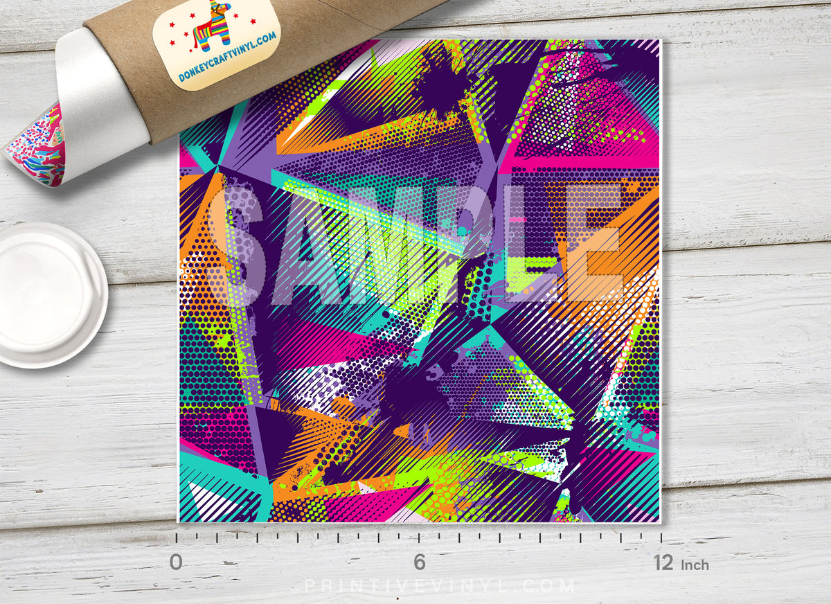 Abstract Graffiti Adhesive Vinyl 1227