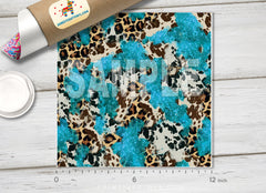 Leopard and Cowhide printed HTV 1611