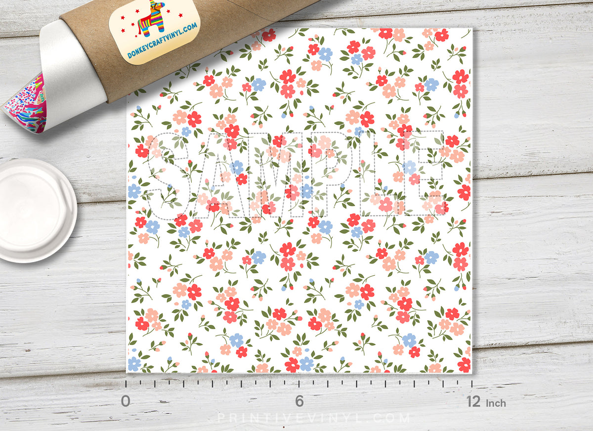 Ditsy Floral Adhesive Vinyl 1470 - Donkey Craft Vinyl