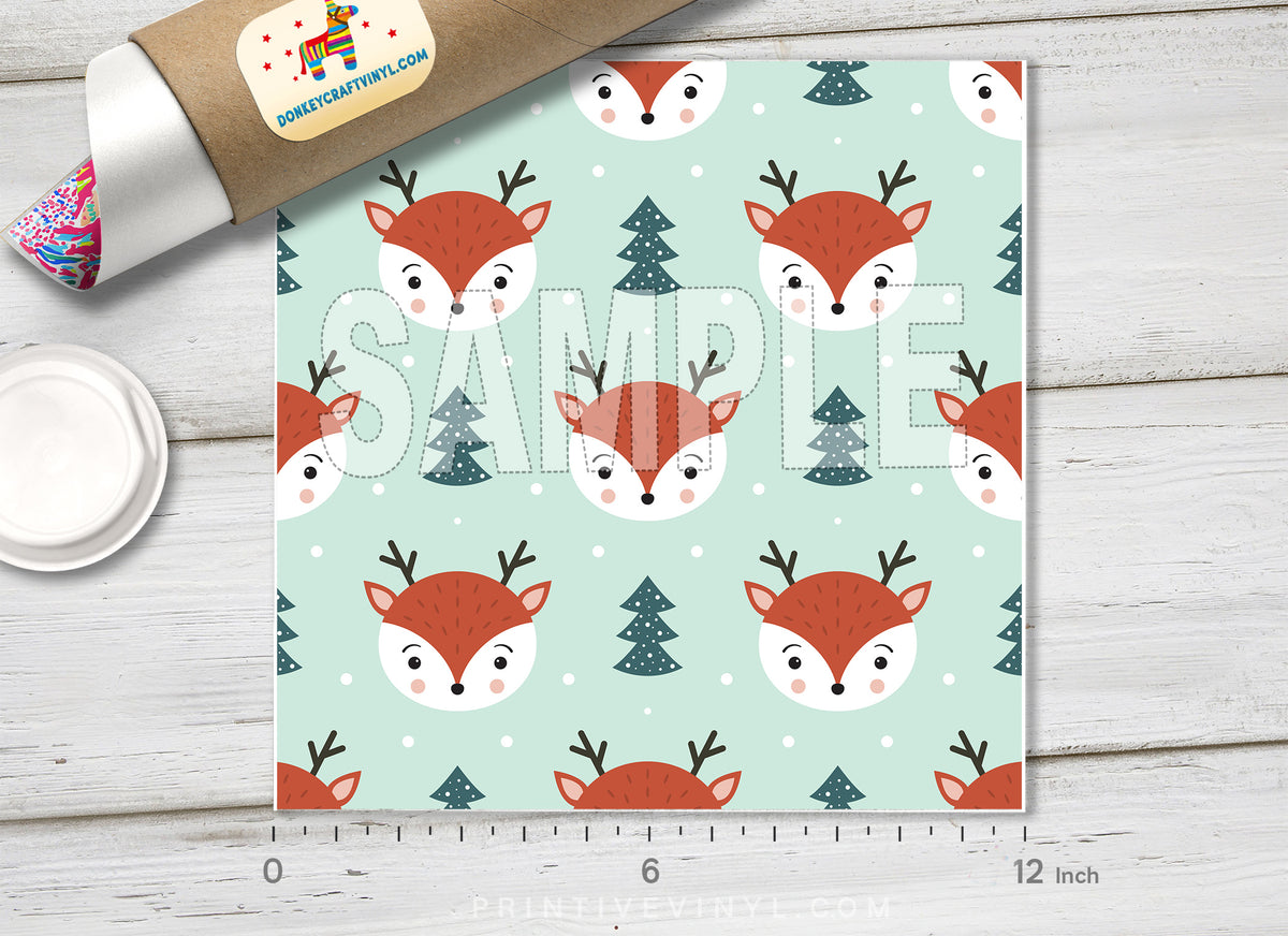 Christmas Patterned Adhesive Vinyl X044