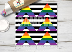 Rainbow Chevron Triangle and Stripes Pattern HTV 1509