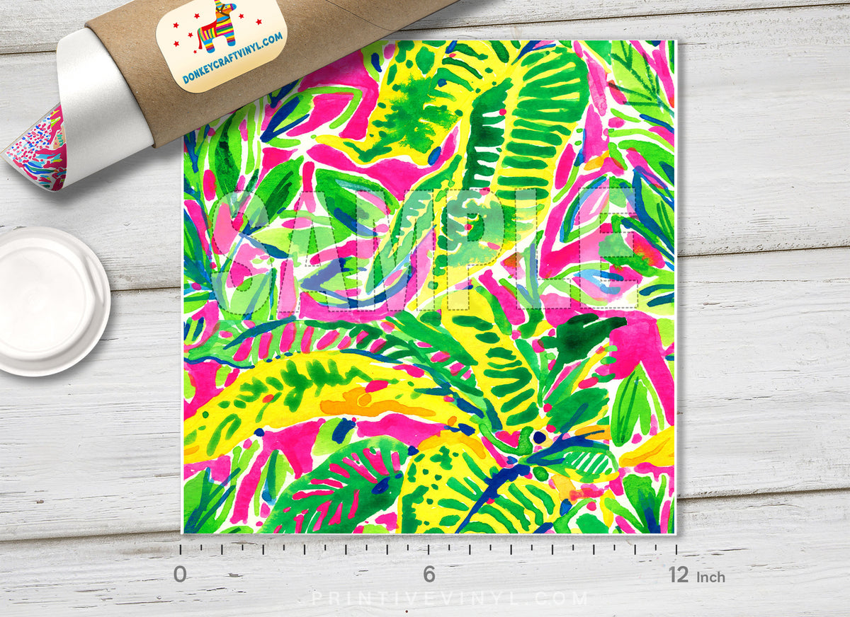 Lilly Inspired  Pattern Adhesive Vinyl L132