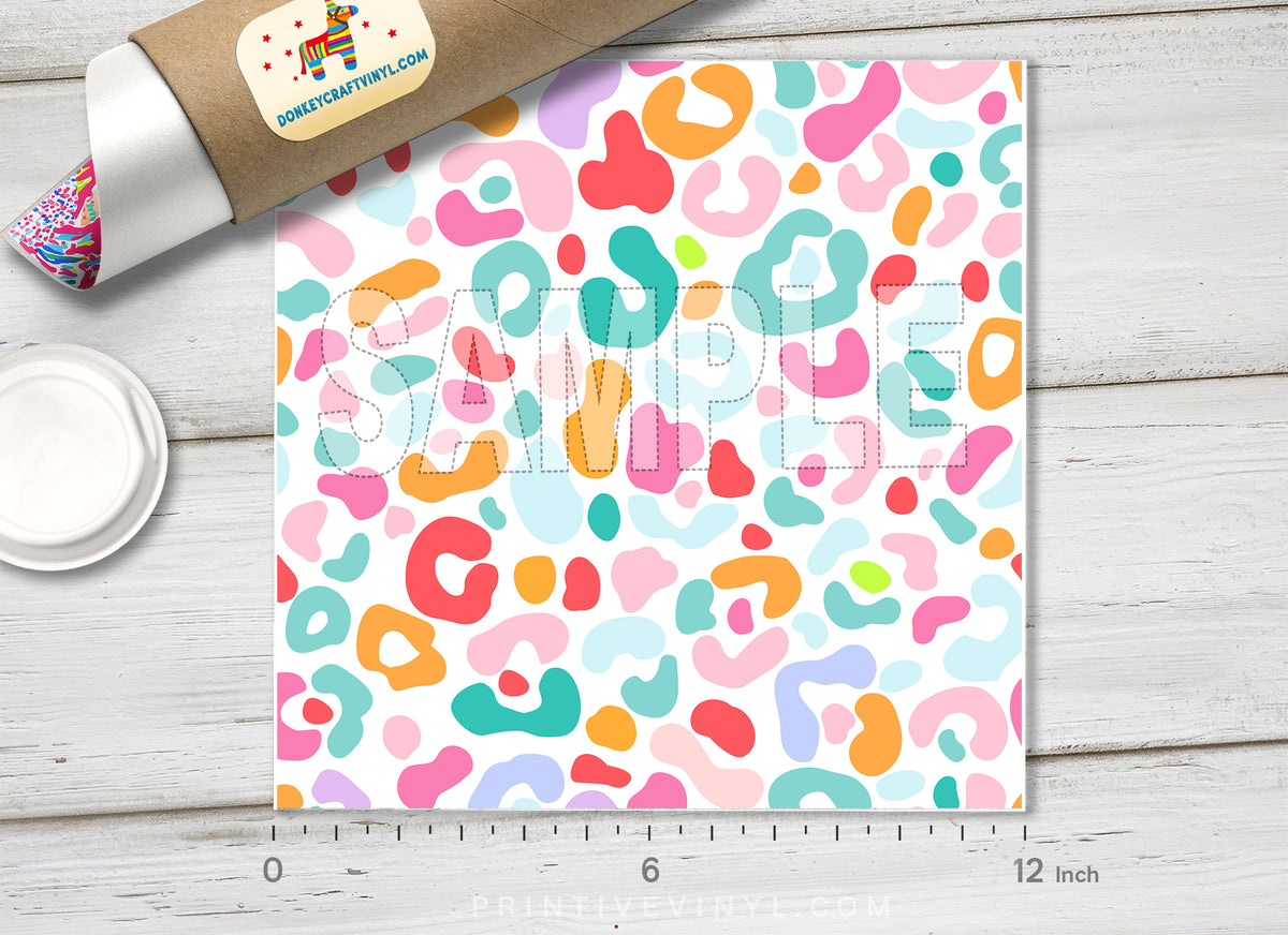 Pastel Leopard printed HTV 1615
