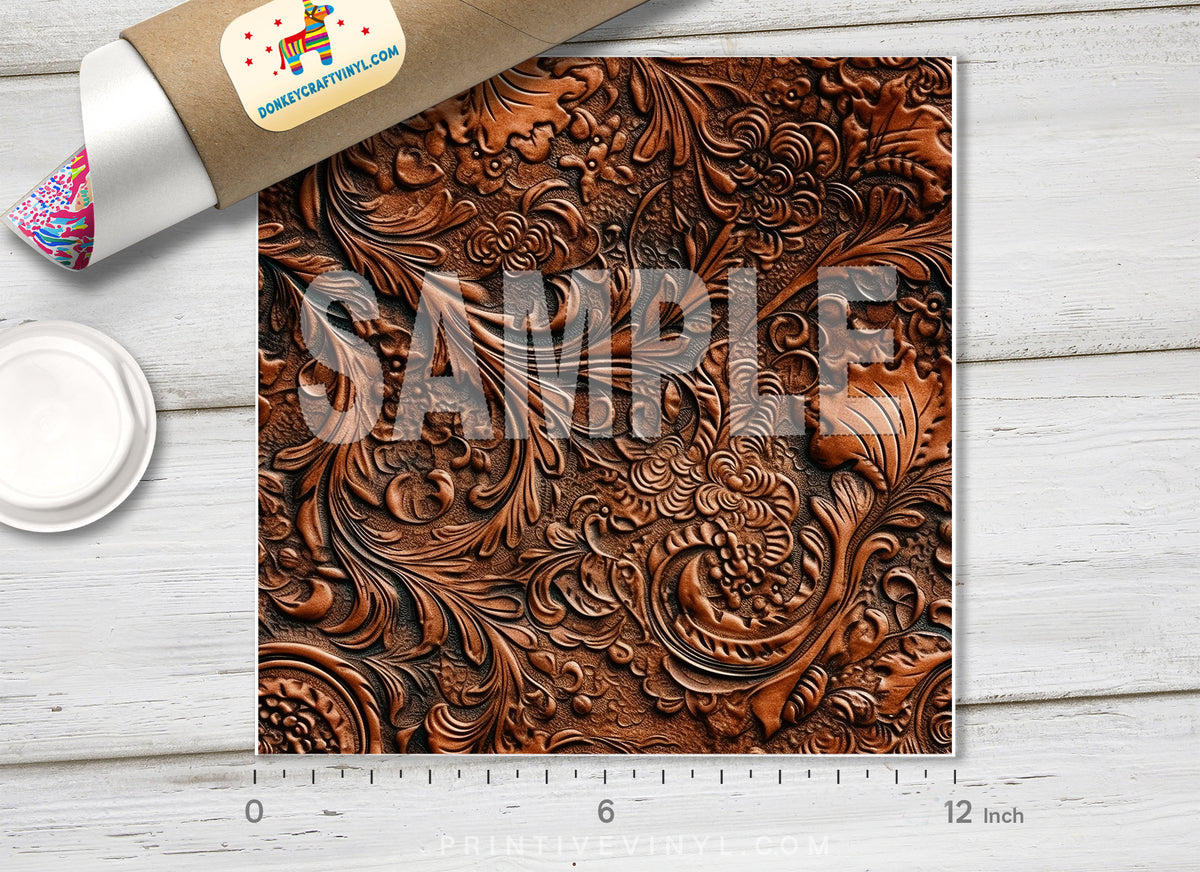 Western Tooled Leather Adhesive Vinyl 1608