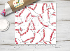 Baseball Patterned Adhesive Vinyl 859