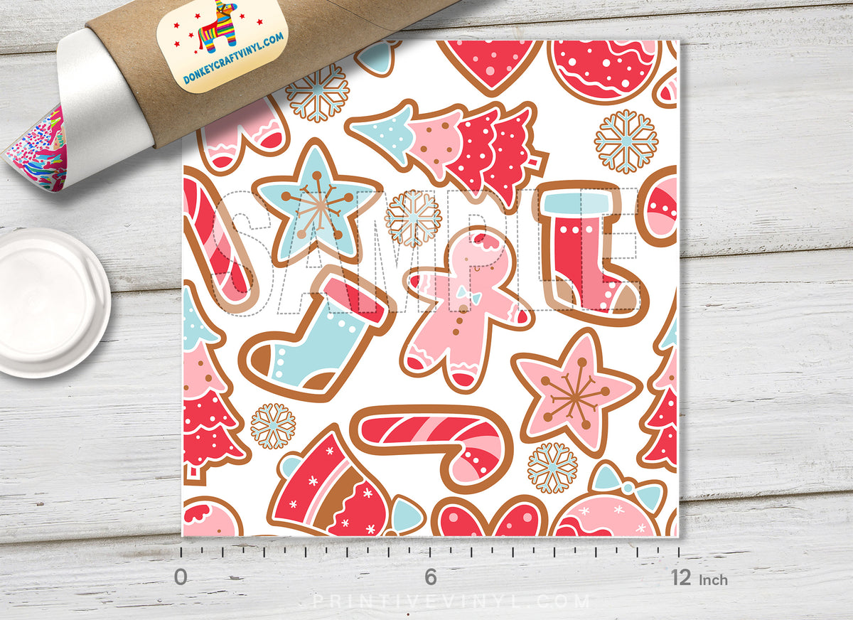 Christmas Patterned Adhesive Vinyl X118