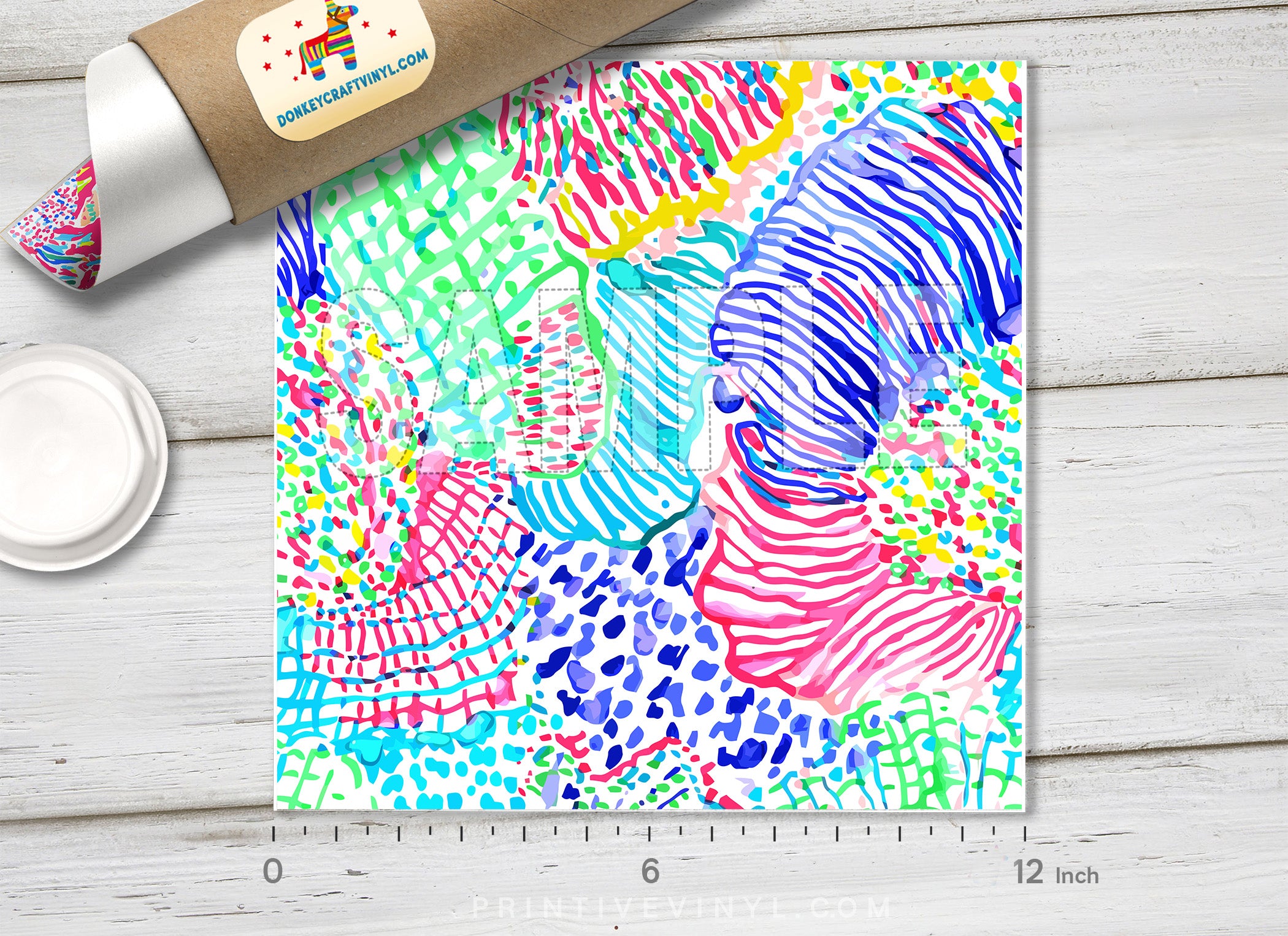 Lilly Inspired Roar of the Seas Pattern Adhesive Vinyl L046