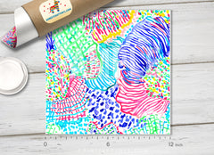 Lilly Inspired Roar of the Seas Pattern Adhesive Vinyl L046