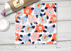 Pastel Watercolor Floral Adhesive Vinyl 1504 - Donkey Craft Vinyl