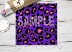 Purple Leopard Patterned Adhesive Vinyl 852