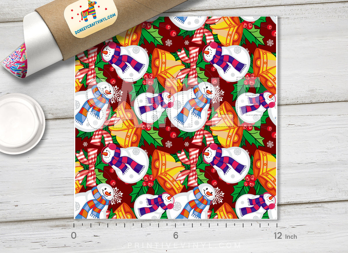 Christmas Patterned Adhesive Vinyl X071